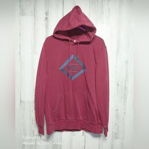 Hurley Mens Large Burgundy Pullover Hoodie